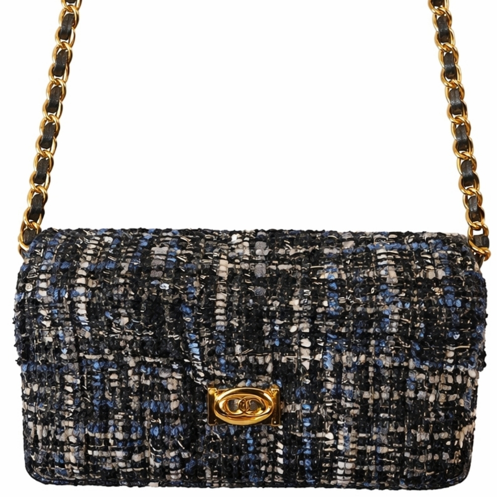 bebe Tweed Crossbody Bag.